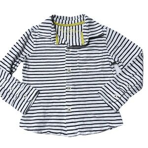 Mini Boden Boys Shirt Sz 2 - 3 Y Long Sleeve Collared Buttons Striped Nautical‎